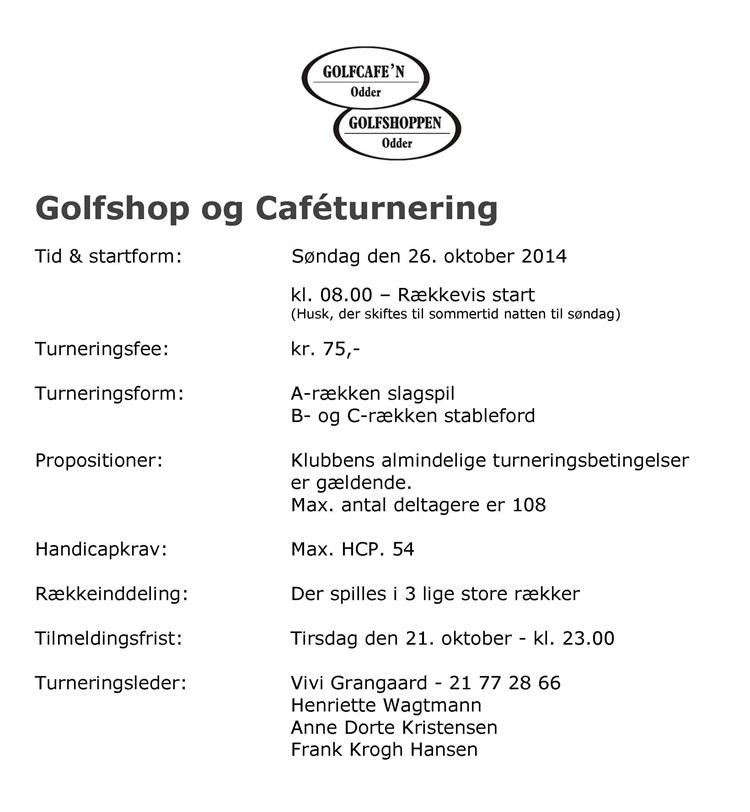 Cafe Og Shop Turnering