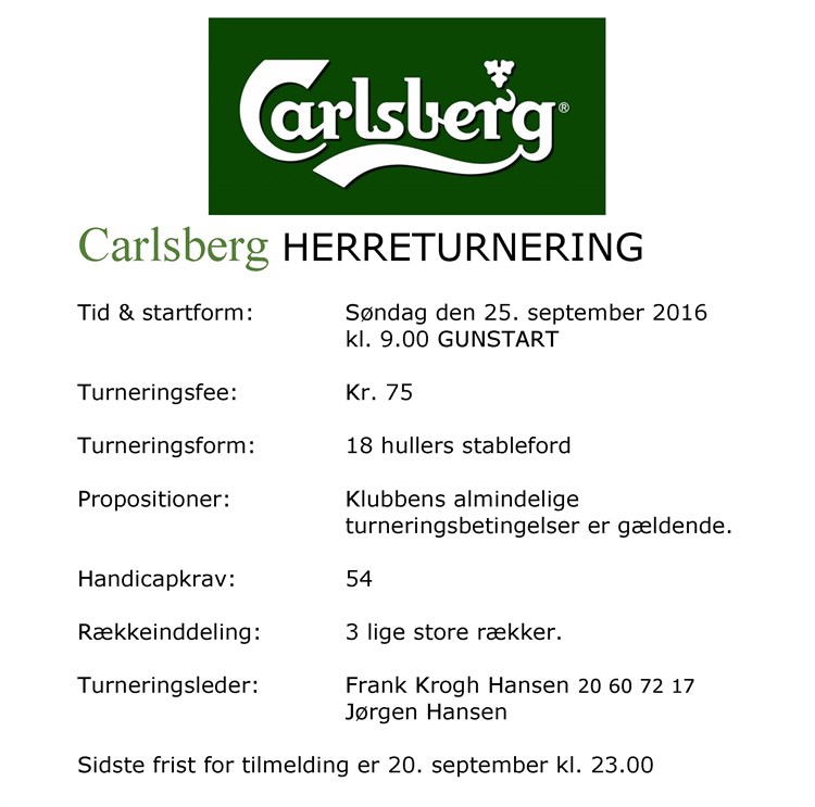 Carlsberg HERRETURNERING 20161